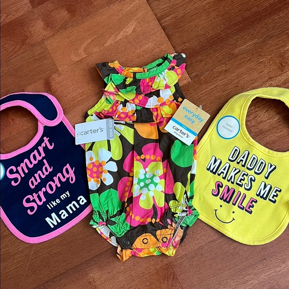 Carter's Baby Bib and Bodysuit
